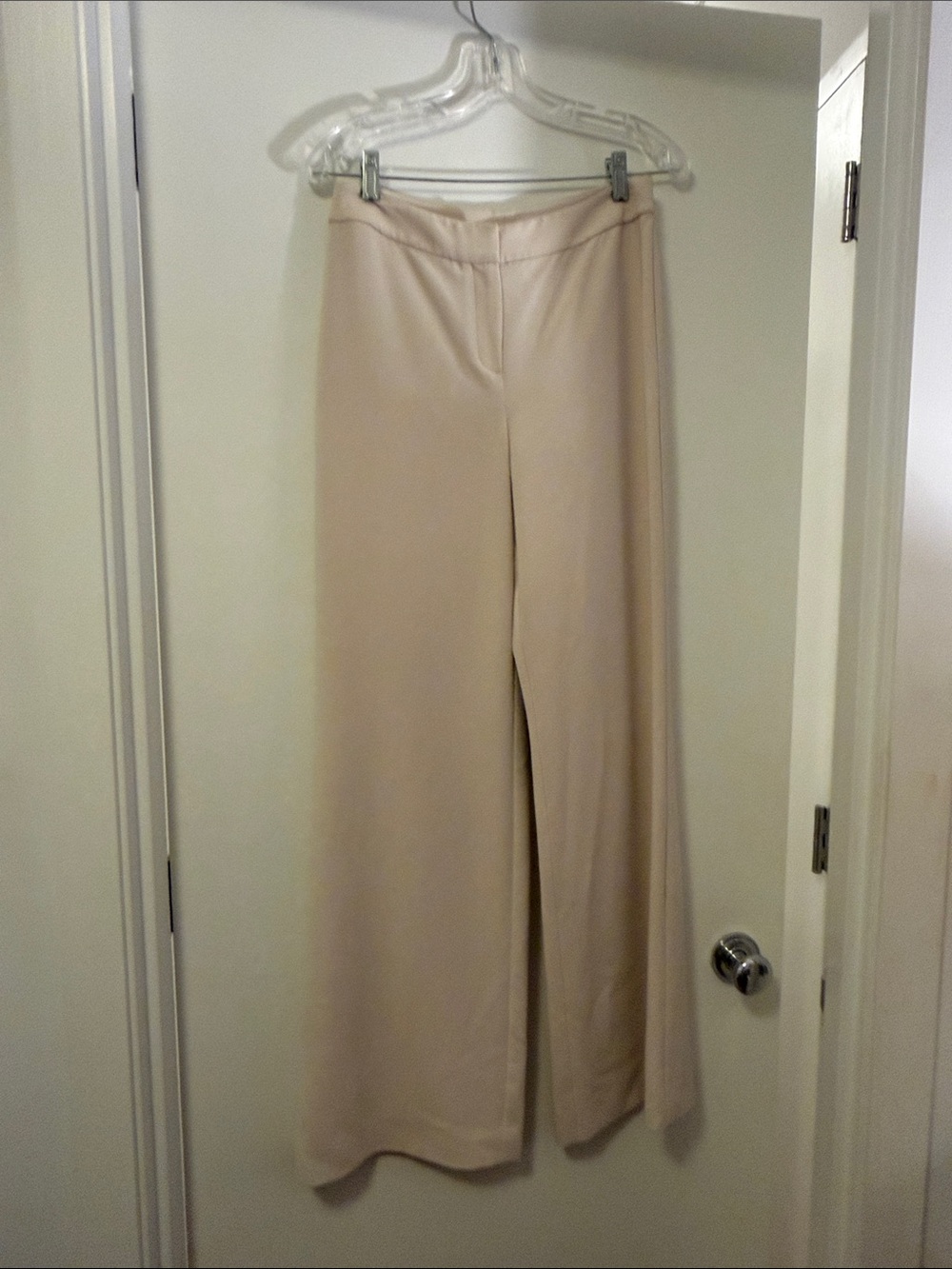 St. John Women's Wide-Leg Cream Palazzo Pants